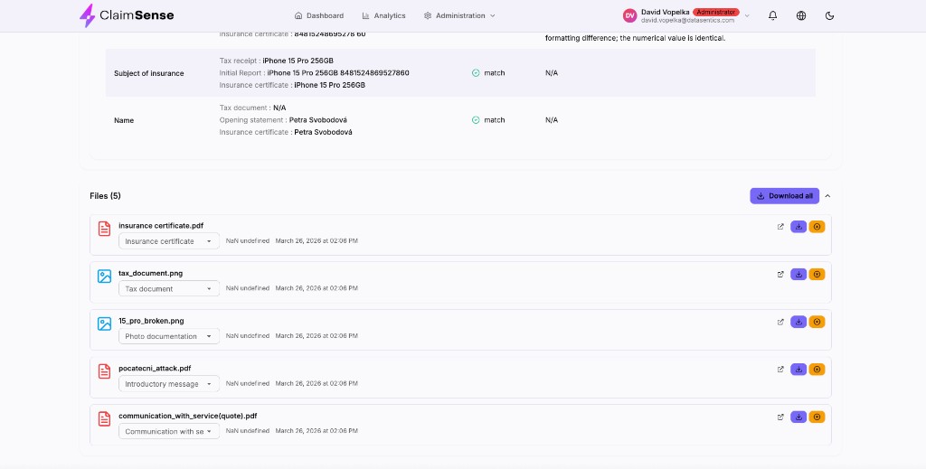 Document extraction and field matching records
